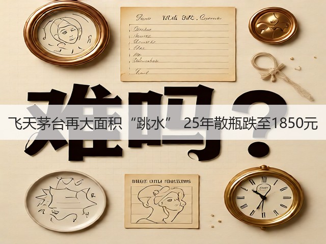 飞天茅台再大面积“跳水” 25年散瓶跌至1850元(图4)