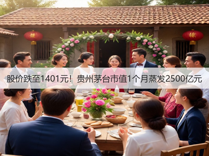 股价跌至1401元！贵州茅台市值1个月蒸
