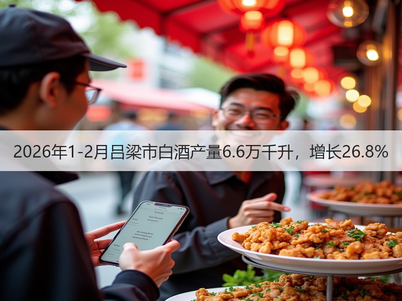 2026年1-2月吕梁市白酒产量6.6万