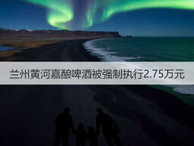 兰州黄河嘉酿啤酒被强制执行2.75万元(图2)