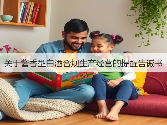 关于酱香型白酒合规生产经营的提醒告诫书(图1)