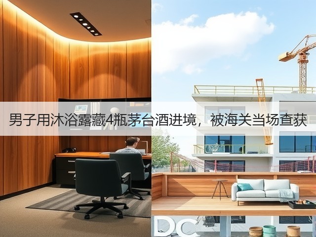 男子用沐浴露藏4瓶茅台酒进境，被海关当场查获(图2)