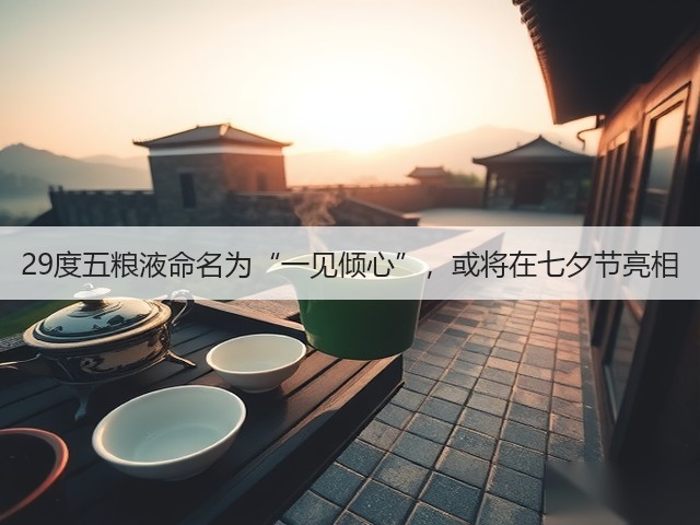 29度五粮液命名为“一见倾心”，或将在七夕节亮相(图1)