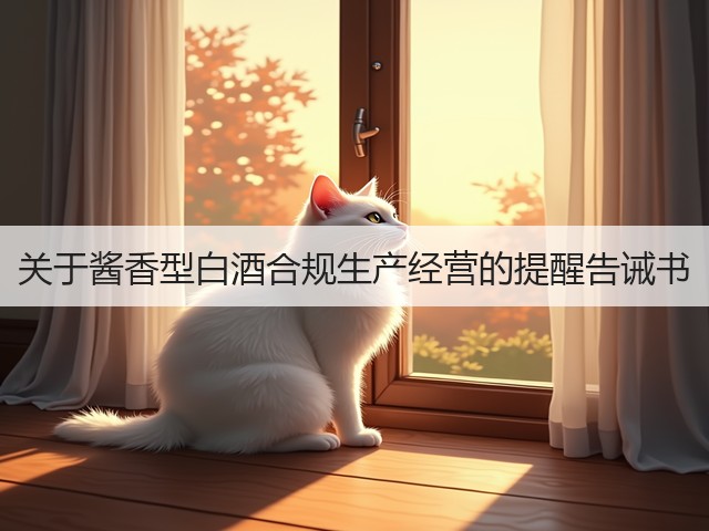 关于酱香型白酒合规生产经营的提醒告诫书(图5)