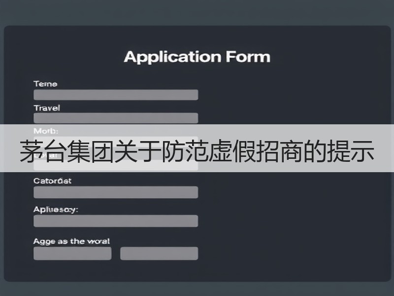 茅台集团关于防范虚假招商的提示