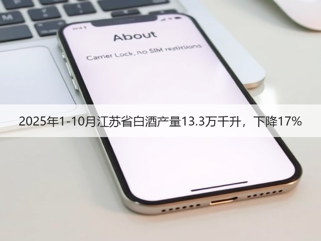 2025年1-10月江苏省白酒产量13.3万千升，下降17%(图1)