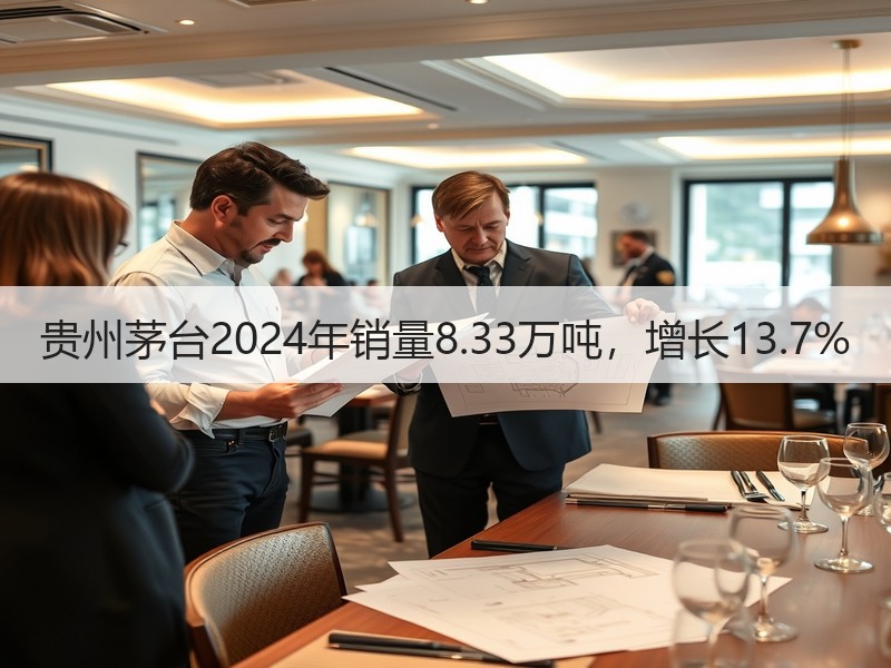 贵州茅台2024年销量8.33万吨，增长