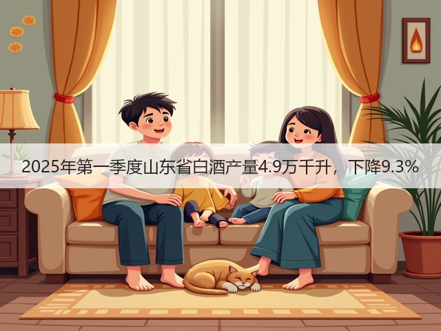 2025年第一季度山东省白酒产量4.9万千升，下降9.3%(图5)