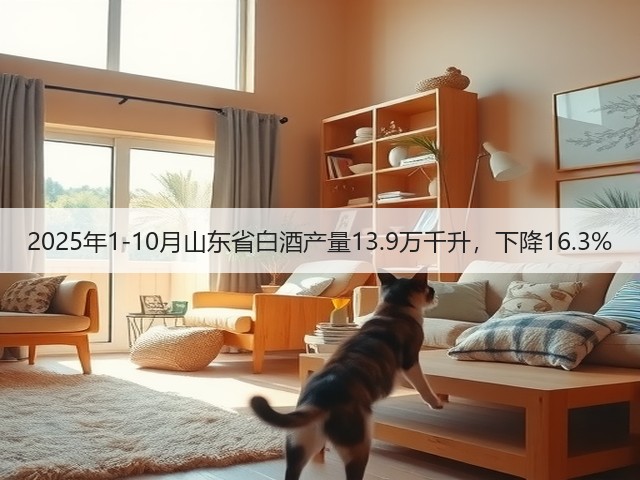 2025年1-10月山东省白酒产量13.9万千升，下降16.3%(图1)