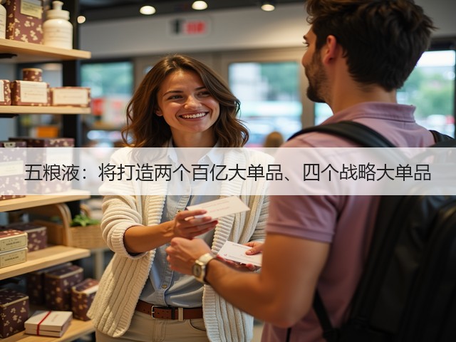 五粮液：将打造两个百亿大单品、四个战略大单品(图1)