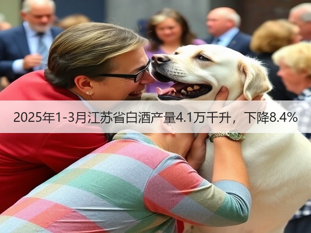 2025年1-3月江苏省白酒产量4.1万千升，下降8.4%(图1)