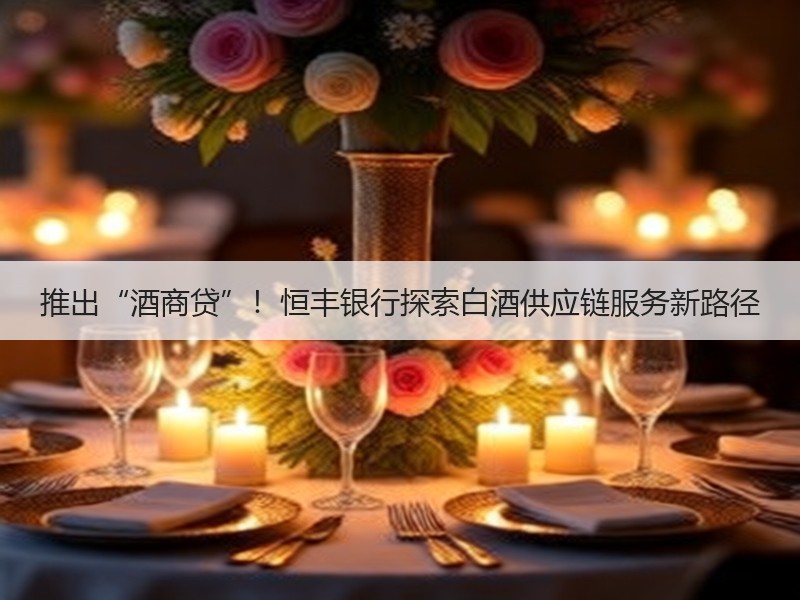 推出“酒商贷”！恒丰银行探索白酒供应链服
