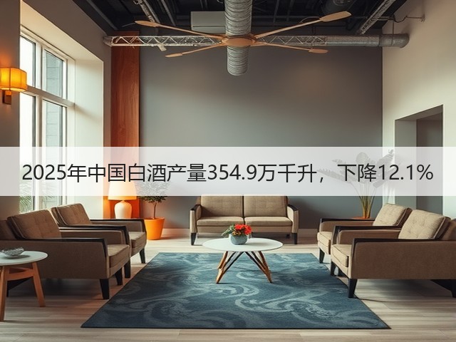 2025年中国白酒产量354.9万千升，下降12.1%(图4)