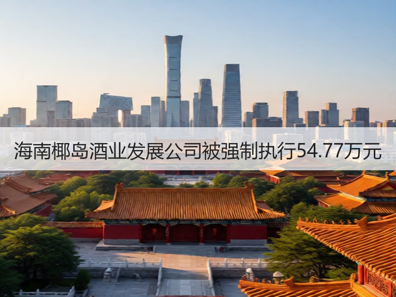 海南椰岛酒业发展公司被强制执行54.77