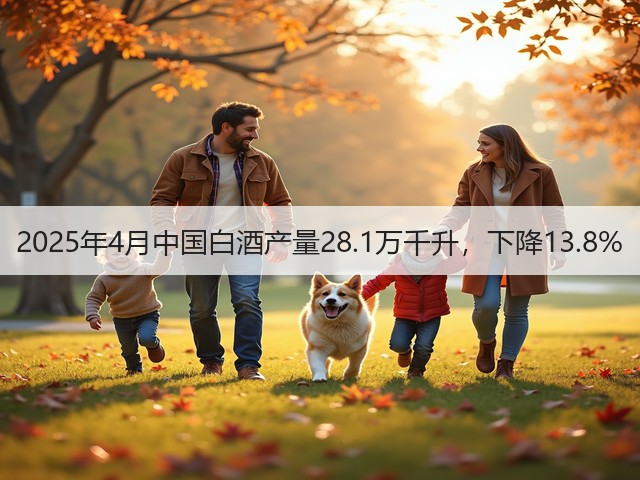2025年4月中国白酒产量28.1万千升，下降13.8%(图2)