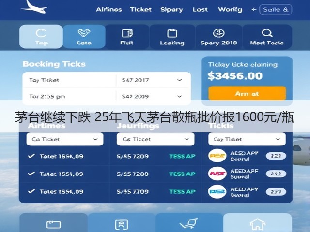茅台继续下跌 25年飞天茅台散瓶批价报1600元/瓶(图1)
