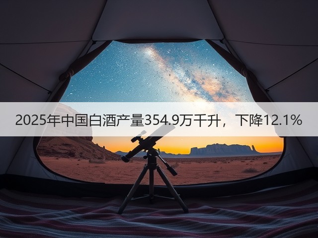 2025年中国白酒产量354.9万千升，下降12.1%(图2)