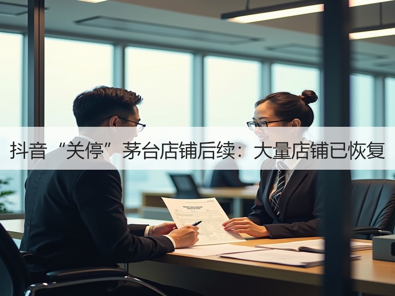 抖音“关停”茅台店铺后续：大量店铺已恢复