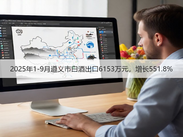 2025年1-9月遵义市白酒出口6153万元，增长551.8%(图1)