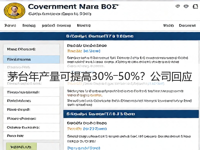 茅台年产量可提高30%―50%？公司回应