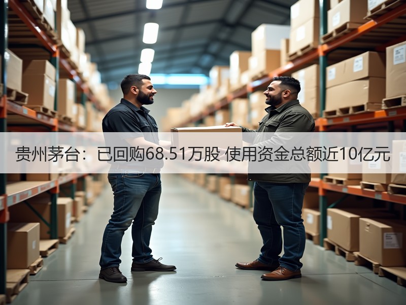 贵州茅台：已回购68.51万股 使用资金