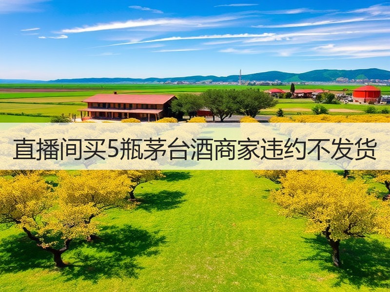 直播间买5瓶茅台酒商家违约不发货