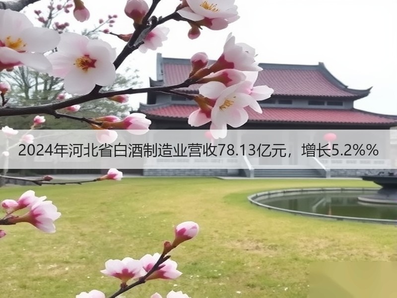 2024年河北省白酒制造业营收78.13