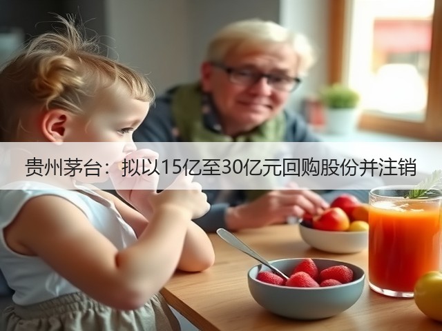 贵州茅台：拟以15亿至30亿元回购股份并注销(图1)