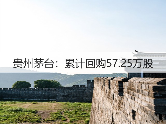 贵州茅台:累计回购57.25万股(图2) 贵州茅台:累计回购57.25万股(图2)