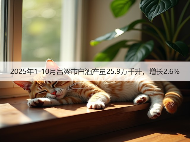2025年1-10月吕梁市白酒产量25.9万千升，增长2.6%(图1)