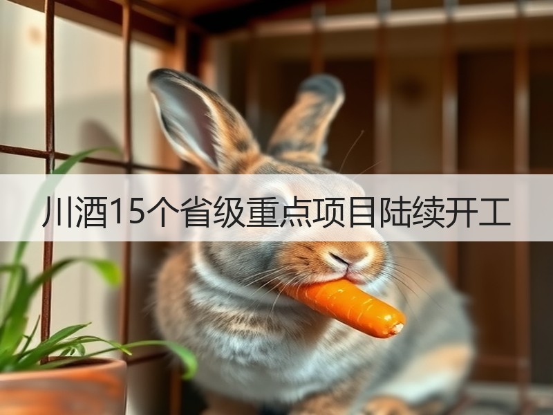 川酒15个省级重点项目陆续开工
