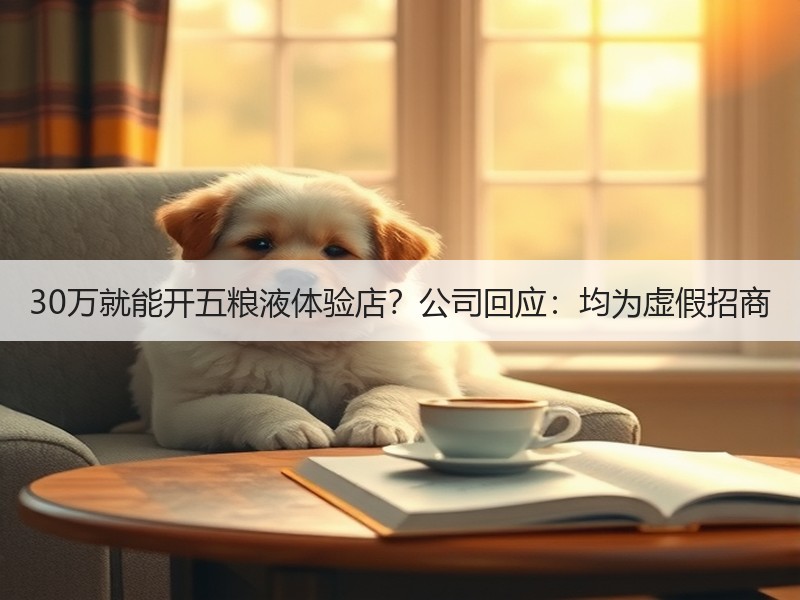 30万就能开五粮液体验店？公司回应：均为