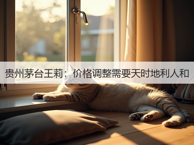 贵州茅台王莉：价格调整需要天时地利人和(图1)