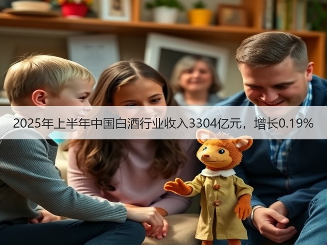 2025年上半年中国白酒行业收入3304亿元，增长0.19%(图4)