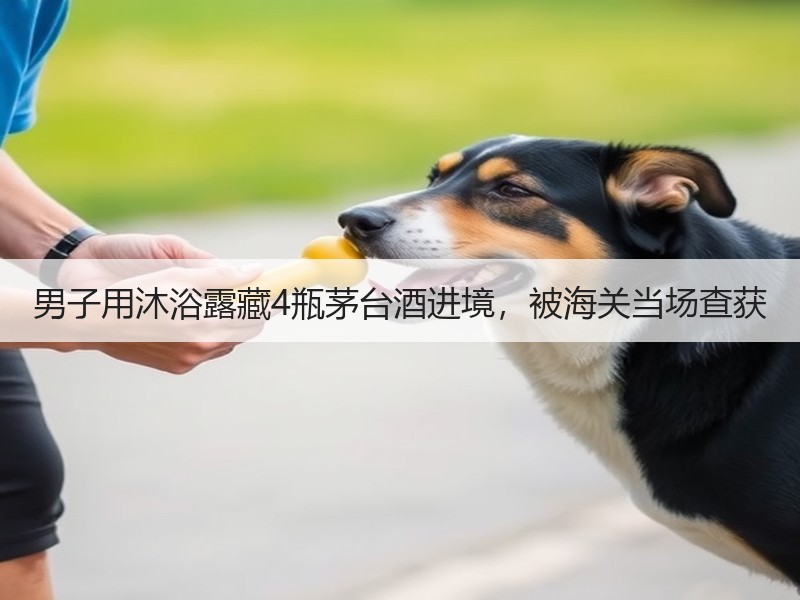 男子用沐浴露藏4瓶茅台酒进境，被海关当场