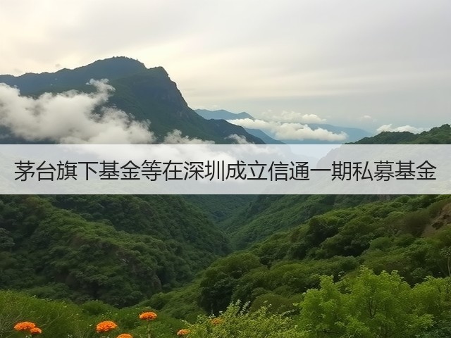 茅台旗下基金等在深圳成立信通一期私募基金(图5)