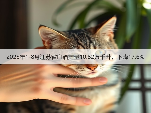 2025年1-8月江苏省白酒产量10.82万千升，下降17.6%(图2)