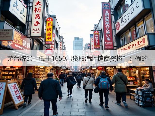 茅台辟谣“低于1650出货取消经销商资格”:假的(图4) 茅台辟谣“低于1650出货取消经销商资格”:假的(图4)