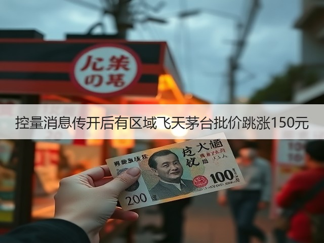 控量消息传开后有区域飞天茅台批价跳涨150元(图1)