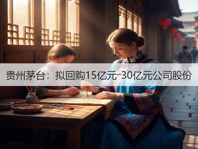 贵州茅台：拟回购15亿元―30亿元公司股份(图3)