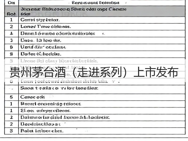 贵州茅台酒（走进系列）上市发布