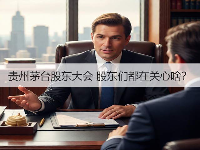 贵州茅台股东大会 股东们都在关心啥?(图6) 贵州茅台股东大会 股东们都在关心啥?(图6)