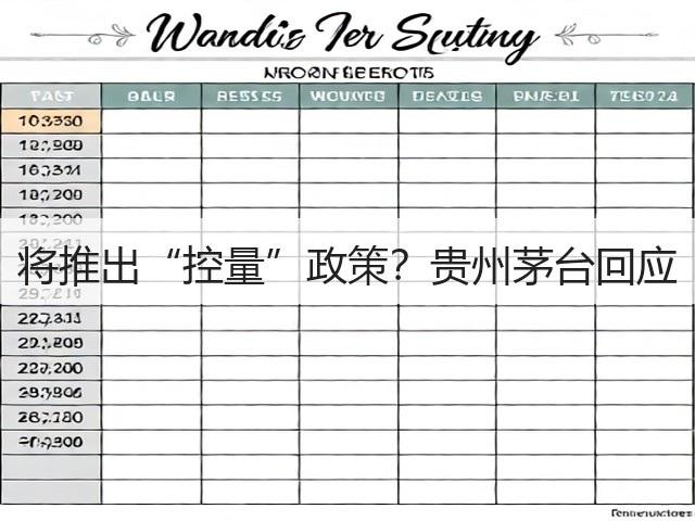 将推出“控量”政策？贵州茅台回应(图4)