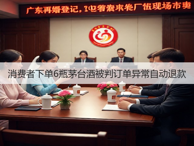 消费者下单6瓶茅台酒被判订单异常自动退款(图1) 消费者下单6瓶茅台酒被判订单异常自动退款(图1)