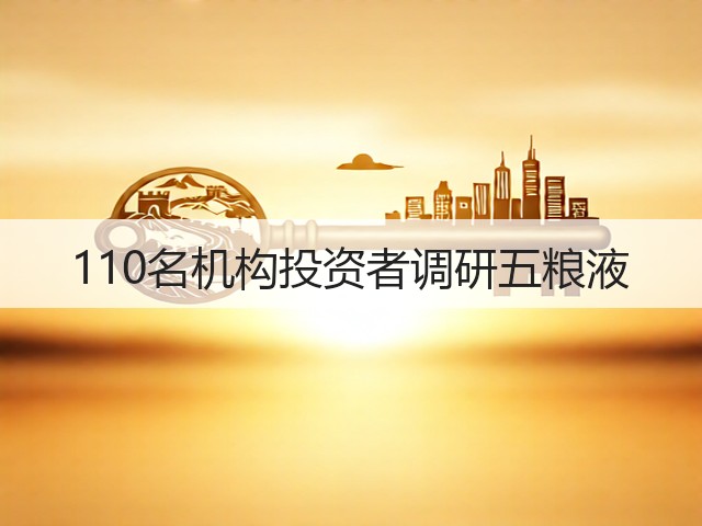 110名机构投资者调研五粮液(图3) 110名机构投资者调研五粮液(图3)