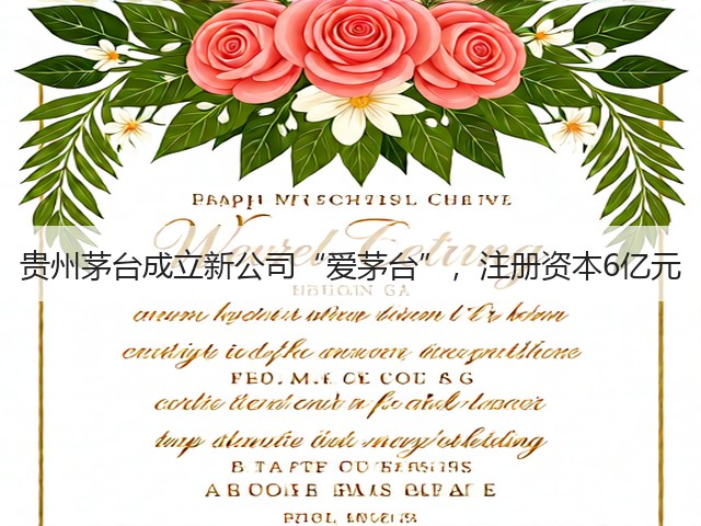 贵州茅台成立新公司“爱茅台”，注册资本6亿元(图3)